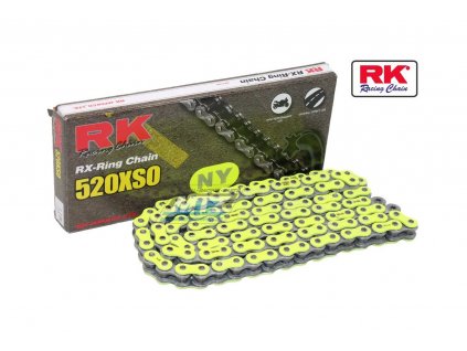 Reťaz RK 520 XSO-Z1 (118čl) - tesnená/ x krúžková (žltá)