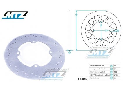 Kotúč brzdový MTZ Classic - Suzuki RMZ250/07-18 + RMZ450/05-17 + RMX450Z/10-19