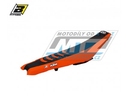 Poťah sedla KTM EXC+EXCF / 17-19 + SX+SXF / 16-18 - farba čierno-oranžová - typ poťahu DG3