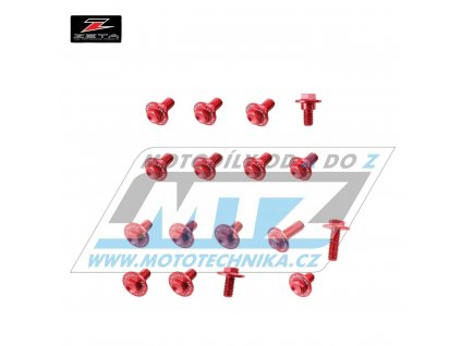 Súprava skrutiek na plasty - ZETA ZE88-5242 - Kawasaki KXF250/05-16 + KXF450/12-15 - červené