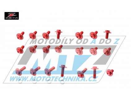 Súprava skrutiek na plasty - ZETA ZE88-5262 - Kawasaki KXF250 / 17-20 - červené