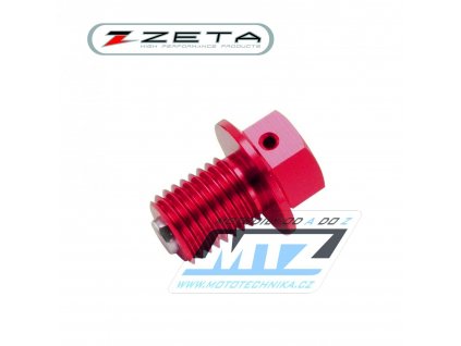 Magnetická výpustná skrutka M14x14mm (závit 1,5) - ZETA ZE58-1623 - Honda + Yamaha - červený