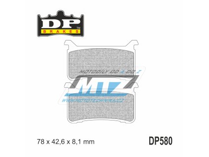 Brzdové doštičky DP580-RDP DP Brakes - zmes RDP X-RACE Titanium