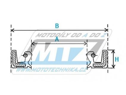 Gufero/Simerink vodného čerpadla motora (rozmery: 12x24x5,6/10mm) - Suzuki RM80 / 90-01 + RM85 / 02-22 + RM125 / 90-03 + RM250 / 89-02