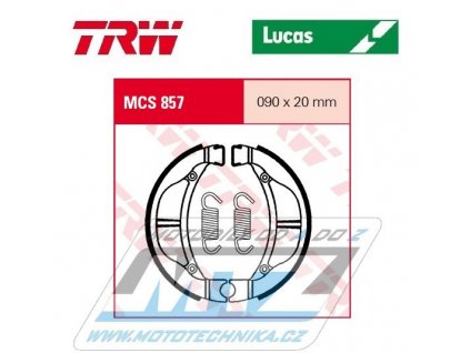 Brzdové obloženie (brzdové pakny) TRW Lucas MCS857 - Kawasaki KX60 + KX80 + KLX110 + Suzuki RM60 + DR110Z