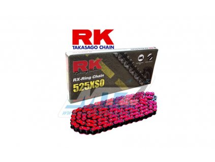 Reťaz RK 525 XSO (114čl) - tesnený/ x krúžkový (červený)