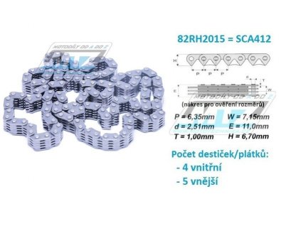 Reťaz rozvodová 82RH2015 = SCA412 (dĺžka 128 článkov)