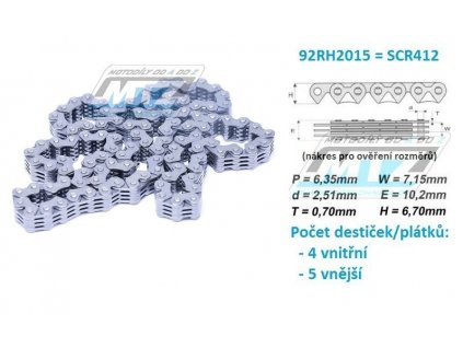 Reťaz rozvodová 92RH2015 = SCR412 (dĺžka 114 článkov)