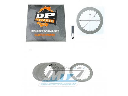 Lamely spojkové plechové (medziplechy) DP CLUTCHES DPC7600-6 - Husqvarna CR125 + WR125 / 95-99