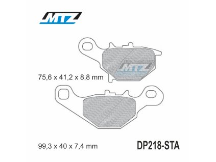 Doštičky brzdové DP218-STA - zmes Standard