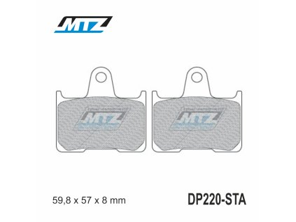 Doštičky brzdové DP220-STA - zmes Standard