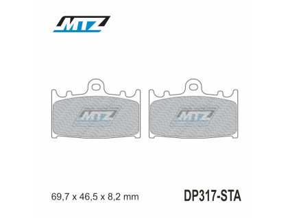 Doštičky brzdové DP317-STA - zmes Standard