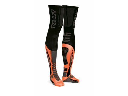 Nadkolienky ACERBIS X-LEG PRO - čierna/oranžová (Veľkosť S/M)