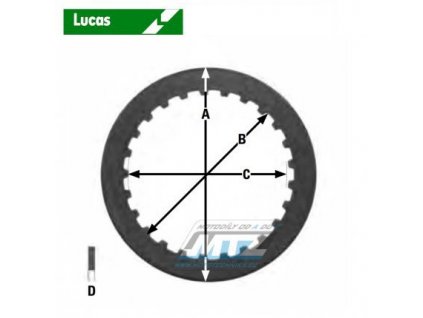 Lamely spojkové plechové (medziplechy) Lucas MES428-8 - Yamaha XV+XVS