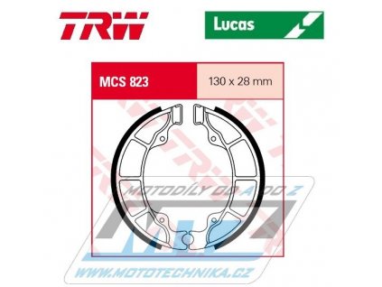 Brzdové obloženie (brzdové pakny) Lucas MCS823 - Honda TRX350G -N + Suzuki UC125 Epicuro + UE150CT