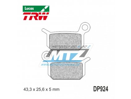 Brzdové doštičky DP924-LUSI TRW Lucas MCB750SI - zmes Sinter Offroad