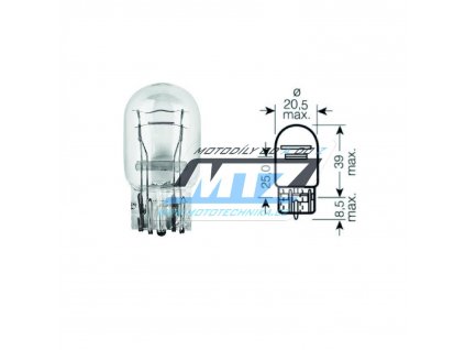 Žiarovka T20 12V 21/5W W3x16q