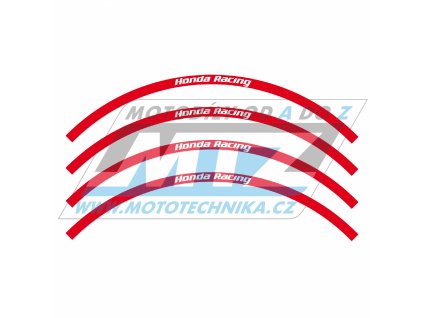 Polepy ráfikov (predné + zadné koleso) Blackbird Honda Racing - červené