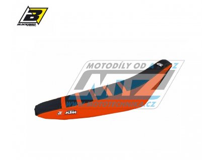 Poťah sedla KTM EXC / 08-11 + SX+SXF / 07-10 - farba čierno-oranžová - typ poťahu ZEBRA