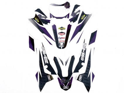 Pitbike polepy na plasty CRF70 Detroit Stomp Z3 fialové