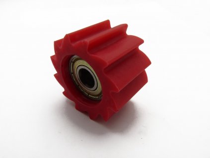 Reťazový krúžok pre pitbike, ozubený, vnútorný priemer 8 mm, červený