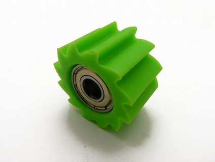 Reťazový krúžok pre pitbike, ozubený, vnútorný priemer 8 mm, zelený