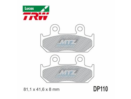 Brzdové doštičky DP110-LU TRW Lucas MCB562 - zmes Allround