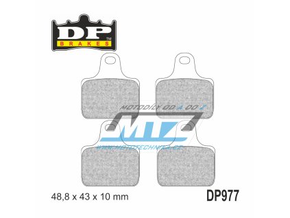 Brzdové doštičky DP977-RDP DP Brakes - zmes RDP X-RACE Titanium (sada 4ks)