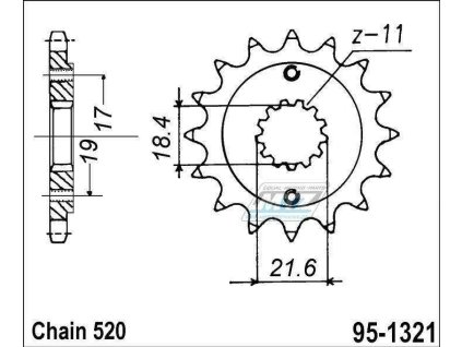 Koliesko reťazové (pastorok) 1321-13zubov MTZ - Honda CRF250L+CRF250 Rally+CRF300L+CRF300 Rally+CRF250M+CRF250F + CBF250+CBX250 + NX250 Dominator+XR25+ R+CBR250R+CBR300R+CMX300 Rebel