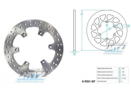 Brzdový kotúč - okrúhly dizajn - KTM SX+SXF+EXC+EXCF+EXCR+GS+MXC+LC4+SC+SMR+SXS+SXC+XC+XCF+XCW + Husaberg FE+FS+FX+FC+TE + Husqvarna FC +FE+TC+TE