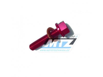 Magnetická výpustná skrutka M8x35mm (závit 1,25) - Honda CRF150R / 06-12 + CRF450R / 02-08 + CRF450X / 05-12 - červená