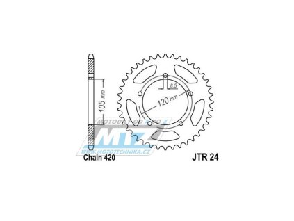 Rozeta oceľová (prevodník) 0024-50zubov - Aprilia 50MX+50SM / 03-06 + 50RX / 98-05 + 50MX / 04-06 + Generic 50SM Trigger / 07-09 + Generic 50X Trigger / 09 + Yama