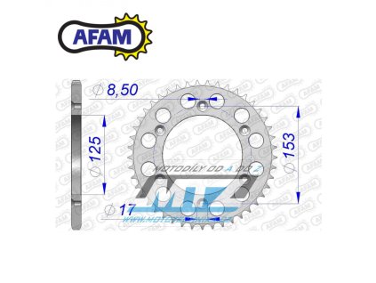 Rozeta reťazová (prevodník) Dural 0210-45zubov AFAM 11212-45 - farba šedá - Honda CR125+CR250+CR500 + CRF250R+CRF250X+CRF450R+CRF450X+CRF450RX+CRF4 CRF230F / 03-21 + XR250S + XL250S + XL250 + XR250R + XR400R / 96-04 + XR650R /