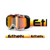 ETHEN ARES 0725 PLUMA MX okuliare čierno - biele - oranž stripes so zrkadlovým sklom TOP MODEL