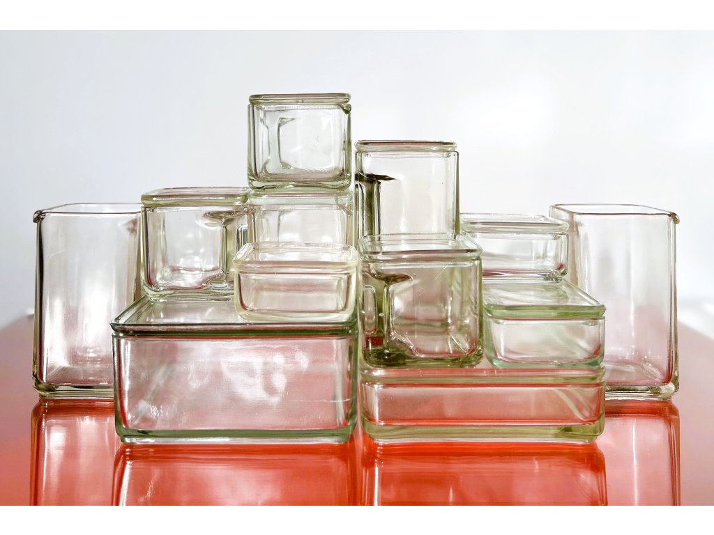 Nádoby Kubus, Bauhaus W. Wagenfeld, 1935 | Food containers