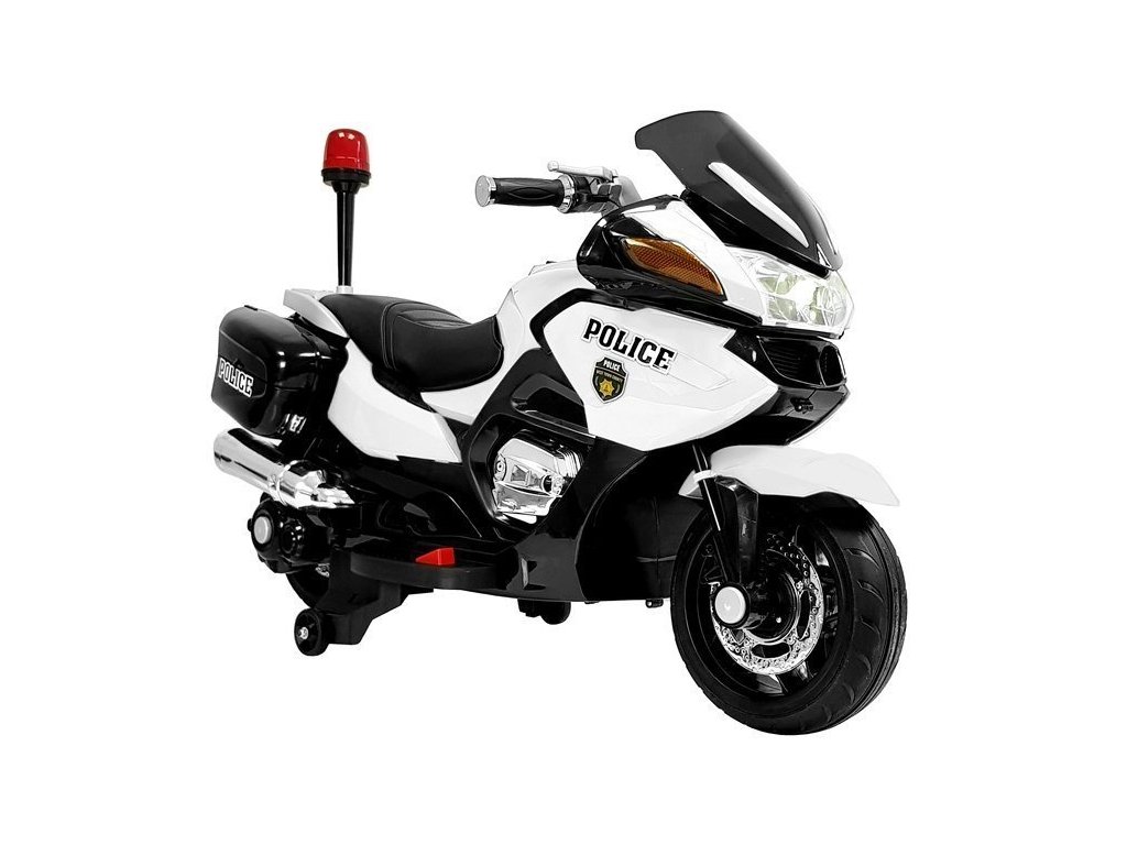 Dětská policejní motorka YSA021A bílo-černá