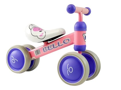 Dětské odrážedlo Bello Double Wheels růžové
