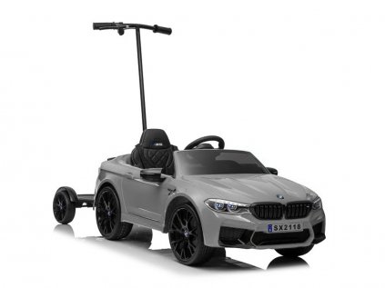 Dětské elektrické autíčko BMW M5 s platformou pro rodiče,stříbrna