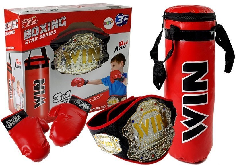 LEAN Toys Boxerský set, popruh přes rameno, batoh, pásek