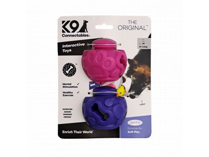 K9Connectables Dog Toys Gentle range The Original Large Pink Purple clipped rev 1