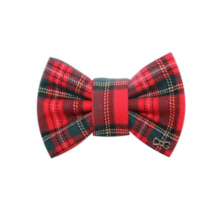 Skotský červený kostkovaný motýlek pro psa