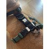 Hemp Dog Harness - green & black  Eco-Friendly Adjustable Dog Harness for Sensitive Skin