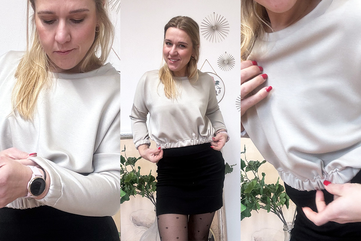 Jak se šije z leštěné teplákoviny?