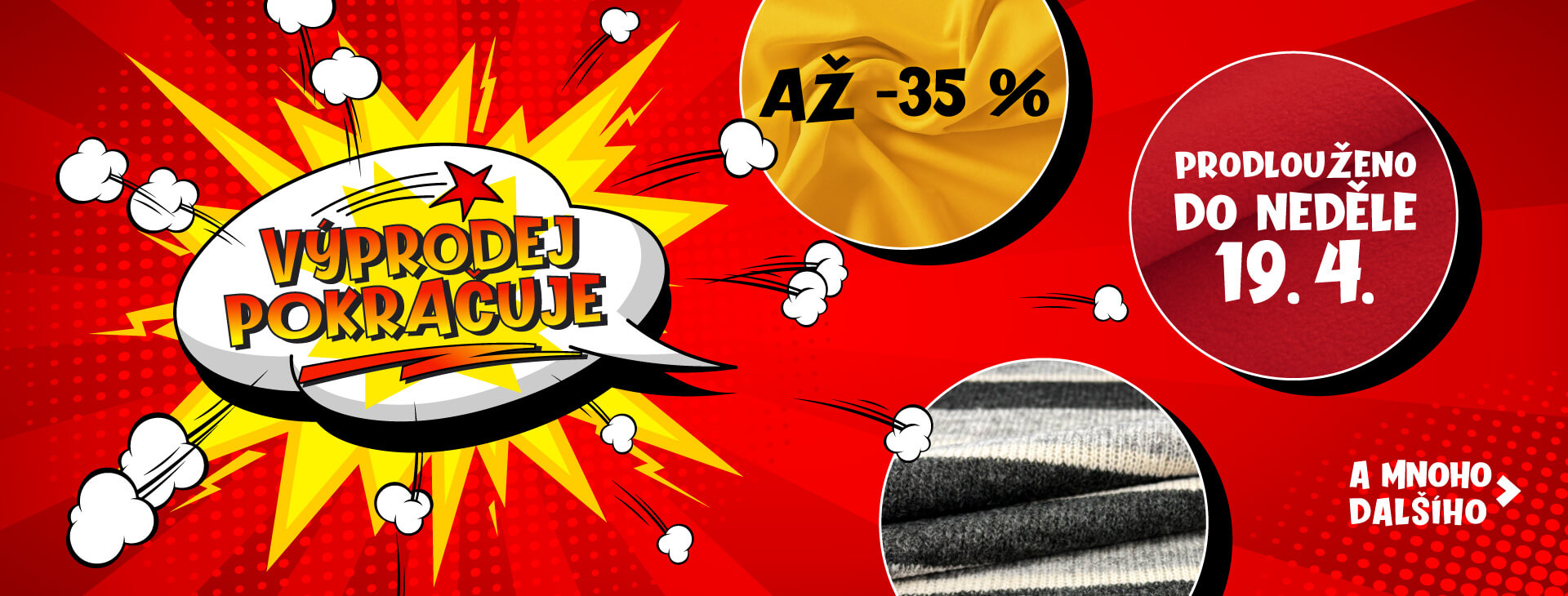 Výprodej zimních látek - prodlouženo do neděle
