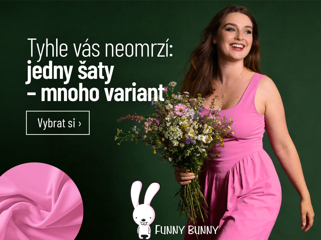 Tištěný multi střih na šaty Laura