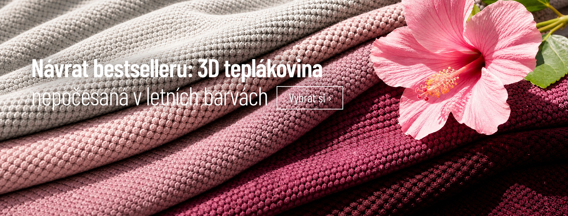 Návrat oblíbené látky: 3D teplákovina v letních barvách