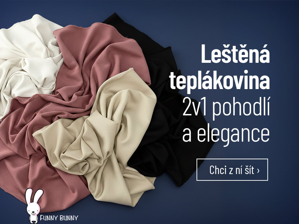 Látka s duší designéra: Leštěná teplákovina, 2v1 pohodlí a elegance