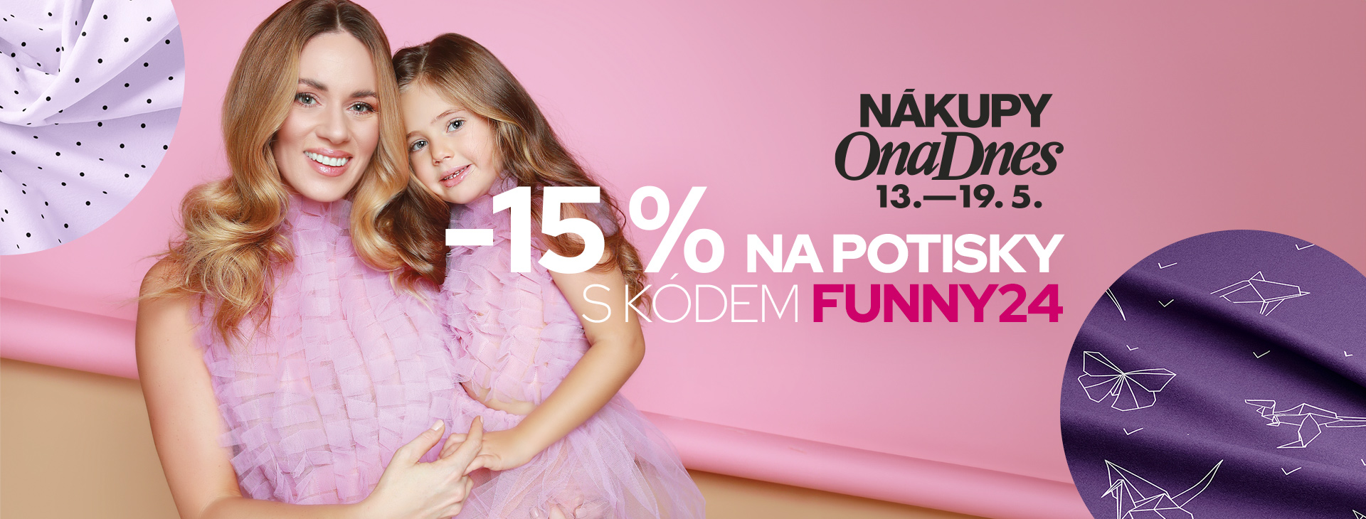 Sleva 15 % na všechny potištěné látky!