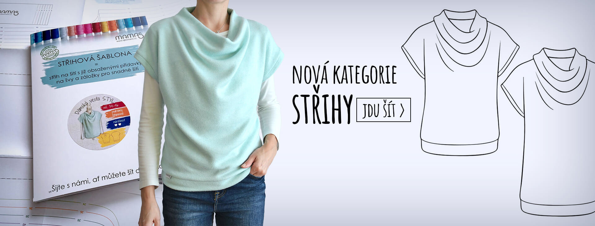 U nás koupíte nejen látky, ale také rovnou i zajímavé střihy!