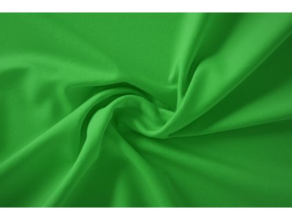Hráškově zelená teplákovina s nepočesanou rubovou stranou